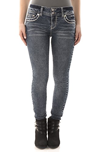 WallFlower Juniors Luscious Curvy Bling Skinny Jeans
