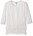 Limited Too Girls' Slub Jersey Top with Lace Trim