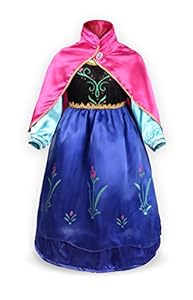 ReliBeauty Girls Princess Anna Fancy Dress Costume (3T, Blue)