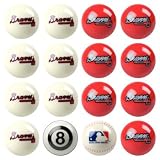 Atlanta Braves MLB Home vs. Away Billiard Balls Full Set (16 Ball Set) by Imperial International