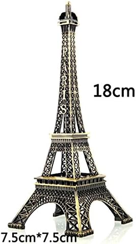Metal Paris Eiffel Tower Model Craft Art Statue Model French Souvenir Decoration Gift(18cm or 25cm) (18CM(7.5*7.5cm))