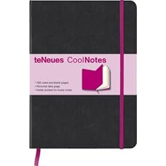 CoolNotes, Black/Neon Pink: Liniert und blanko. Seite f�r pers�nliche Daten. Tasche f�r lose Notizen