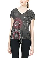 Desigual Camiseta Manga Corta (Gris Oscuro)
