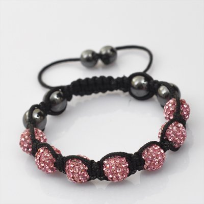 Shamballa Friendship Bracelet Available in 20 Colours With Crystal Set Beads, Disco Balls From KurtzyTM