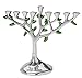 Aluminum tree Menorah with Green Leaves