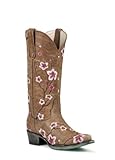 Lane Boots Sakura in Pink and Brown Leather Fashion Cowgirl Boots