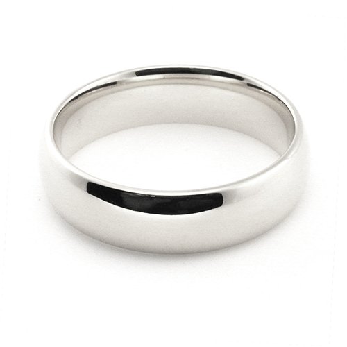 14k White Gold Wedding Bands 5mm Comfort-fit Size 4-13.5