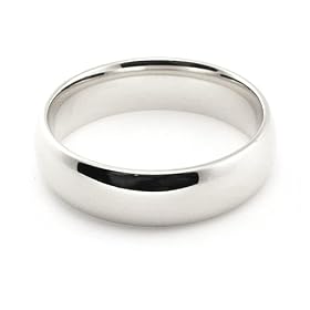 14k White Gold Wedding Bands 5mm Comfort-fit Size 4-13.5