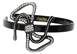 France Luxe Bailey Bow Headband with Swarovski Crystals - Black/Crystal Swarovski
