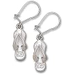 Logoart Jeff Gordon Sterling Silver Flip Flop Dangle Earrings