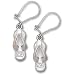 Logoart Jeff Gordon Sterling Silver Flip Flop Dangle Earrings