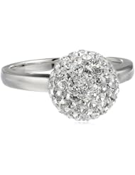 Sterling Silver Swarovski Crystal, Rhodium Plated Ring, Size