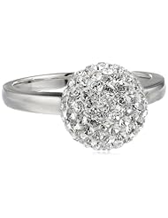 Sterling Silver Swarovski Crystal, Rhodium Plated Ring, Size