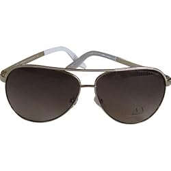 A|X AX156/S Sunglasses - Armani Exchange Adult Aviator Full Rim Lifestyle Eyewear - Gold/White/Brown Shaded