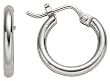 Platinum Hoop Earrings