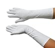 Matte Finish Stretch Cotton 8-Button Length Gloves with Beads