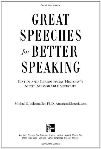 Textbook - Great Speeches For Better Speaking (Book + Audio CD): Listen and Learn from History's Most Memorable Speeches