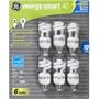 6-Pack GE Compact Flourescent (CFL) Light Bulbs 10 Watt = 40 Watt Equivalent