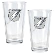 Tampa Bay Lightning NHL 2pc Pint Ale Glass Set - Primary Logo