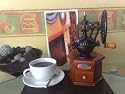 Vintage Retro Coffee Grinder Unique Wrought Iron top
