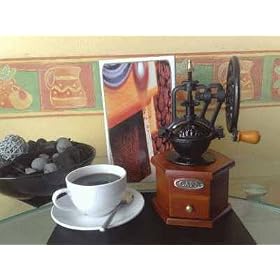Vintage Retro Coffee Grinder Unique Wrought Iron top