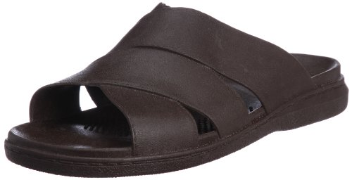 Okabashi Men's Milan Ergonomic Massaging Waterproof Sandal Shoes (Brown, 9-10)