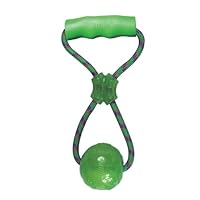 KONG Squeezz Ball with Handle for Dogs, Large, Colors Vary