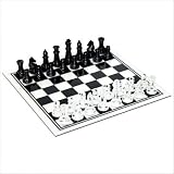 Black and Clear Glass Chess Set 41EPGAPCm6L. SL160 Black and Clear Glass Chess Set