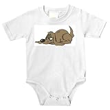 Onesie with small, brown, hound, dog