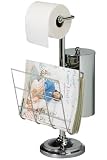 Standing Tissue Holder With Magazine Rack