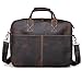 S-ZONE Men Leather Briefcase Messenger Bag 17 inch Laptop Shoulder Crossbody Bag