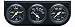 Equus 6100 Black Volt Triple Gauge Kit - Measures 1 1/2-Inches