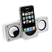White Portable Folding Stereo Speaker For Apple iPod Touch Ithouch Classic, Video, iPhone 1G 3G, Sandisk Sansa Fuze, Creative Zen Vision:M, Vision W, V, V Plus, Micro, Stone, Microsoft Zune 30GB, 4GB, 8GB, 16GB, 80GB, 120GB, Sony Walkman