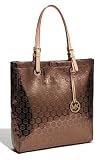 Michael Kors Jet Set NS Tote Monogram Mirror Metallic Cocoa