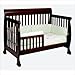 Bundle-10 Kalani 4-in-1 Convertible Crib with Toddler Rail in Espresso (2 Pieces)