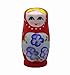 Red Set of 5 Cutie Nesting Dolls Matryoshka Madness Russian Doll