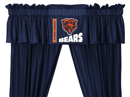 NFL Chicago Bears 5pc Jersey Curtain Set Drapes and Valance