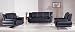Kitchen & Housewares : Brilliant Modern Contemporary Black Leather Living Room Set Sofa Loveseat Chair