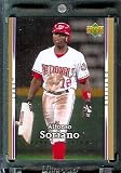 2007 Upper Deck First Edition Baseball Card #295 Alfonso Soriano Washington Nationals - Mint Condition - In Protective Display Case !