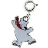 Polar Bear In Ice Skates Clasp Charm