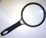 4" MAGNIFIER optical tool - MAP & NEWSPAPER - w/ergonomic cushion grip handle