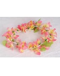New Hawaiian Pink Flowers Luau Tropical Lei Headband
