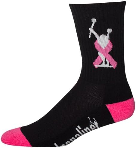 Adrenaline Movement Breast Cancer Awareness Socks (Black)