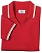 Port Authority Signature - Ladies Cool Mesh Sport Shirt with Tipping Stripe Trim Red/Khaki/Ivory-XXL