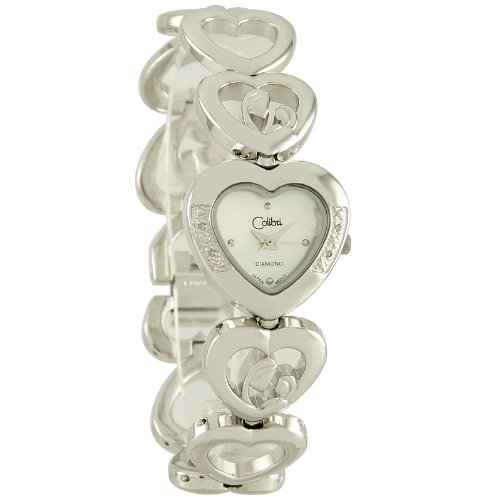 Colibri Mother’s Joy Diamond Silver Child Heart Bracelet Quartz Watch