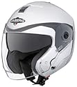 CABERG Sintesi Jet, Moderner Jet-Helm mit Sonnenblende, silber met.