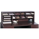 Safco(R) High-Capacity Desktop Organizer, 18in.H x 57 1/2in.W x 12in.D, Gray