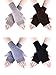 Tatuo 4 Pairs Cashmere Feel Fingerless Gloves with Thumb Hole Warm Gloves for Women and Men (Color Set 1)