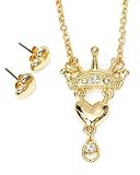 Disney Crystal Heart Women Jewelry Set. Length 8 in. Total Item weight 1.4 g.