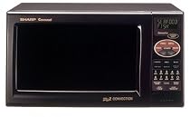 Sharp R-820Bk 900-Watt 0.9 Cubic Foot Convection Microwave, Black